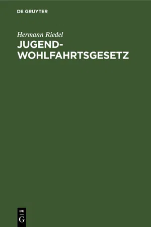 Jugendwohlfahrtsgesetz