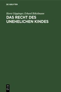 Das Recht des unehelichen Kindes_cover