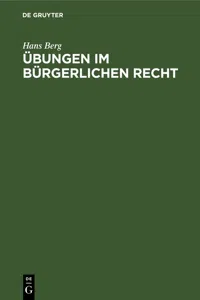 Übungen im Bürgerlichen Recht_cover