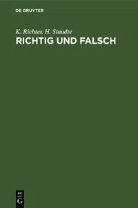 Richtig und falsch_cover