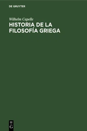 Historia de la filosofía griega