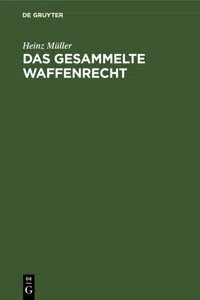 Das gesammelte Waffenrecht_cover