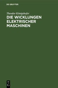 Die Wicklungen elektrischer Maschinen_cover