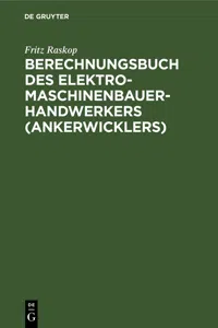 Berechnungsbuch des Elektromaschinenbauer- Handwerkers_cover