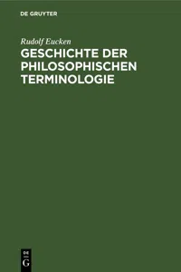 Geschichte der Philosophischen Terminologie_cover