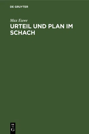 Urteil und Plan im Schach