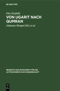 Von Ugarit nach Qumran_cover