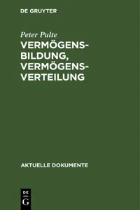 Vermögensbildung, Vermögensverteilung_cover