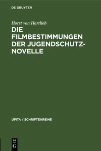 Die Filmbestimmungen der Jugendschutznovelle_cover