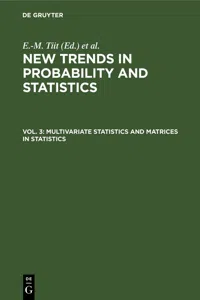 Multivariate Statistics and Matrices in Statistics_cover