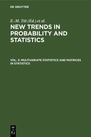 Multivariate Statistics and Matrices in Statistics
