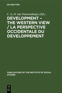 Development – The Western View / La Perspective Occidentale du Developpement_cover