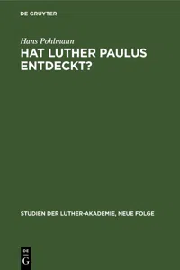 Hat Luther Paulus Entdeckt?_cover