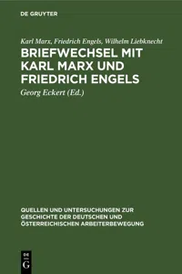 Briefwechsel mit Karl Marx und Friedrich Engels_cover