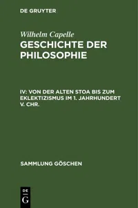 Von der Alten Stoa bis zum Eklektizismus im 1. Jahrhundert v. Chr._cover