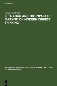 Li Ta-Chao and the Impact of Marxism on Modern Chinese Thinking_cover