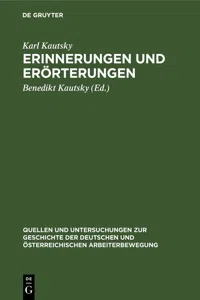 Erinnerungen und Erörterungen_cover