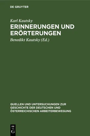 Erinnerungen und Erörterungen