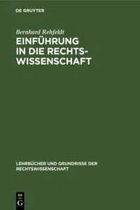 Einführung in die Rechtswissenschaft_cover