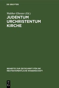 Judentum Urchristentum Kirche_cover