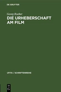 Die Urheberschaft am Film_cover