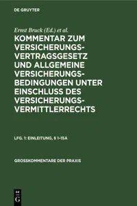 Einleitung, § 1–15a_cover