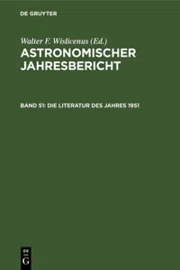 Die Literatur des Jahres 1951_cover