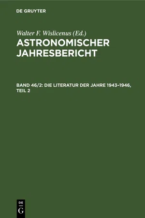 Die Literatur der Jahre 1943–1946, Teil 2