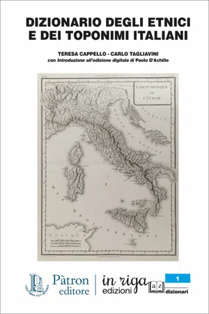 Dizionario degli etnici e dei toponimi italiani