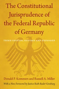 The Constitutional Jurisprudence of the Federal Republic of Germany_cover