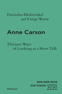 Dreizehn Blickwinkel auf Einige Worte / Thirteen Ways of Looking at a Short Talk_cover