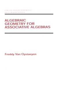 Algebraic Geometry for Associative Algebras_cover