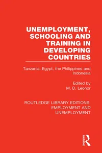 Unemployment, Schooling and Training in Developing Countries_cover