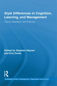 Style Differences in Cognition, Learning, and Management_cover