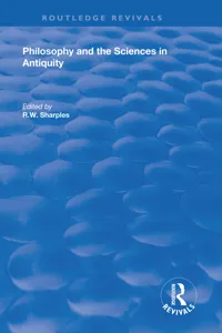 Philosophy and the Sciences in Antiquity_cover