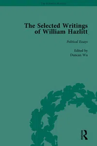 The Selected Writings of William Hazlitt Vol 4_cover