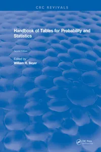 Handbook of Tables for Probability and Statistics_cover