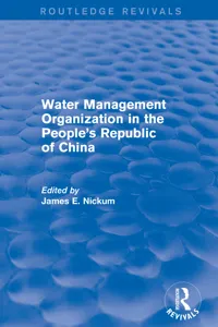 Revival: Water Management Organization in the People's Republic of China_cover