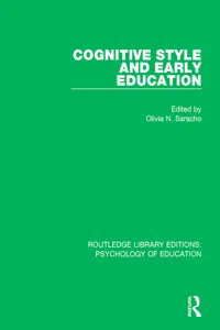 Cognitive Style in Early Education_cover