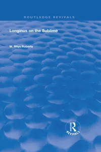 Longinus on the Sublime_cover