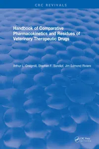 Handbook of Comparative Pharmacokinetics and Residues of Veterinary Therapeutic Drugs_cover