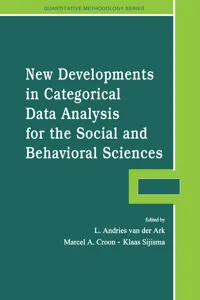 New Developments in Categorical Data Analysis for the Social and Behavioral Sciences_cover