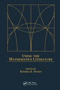 Using the Mathematics Literature_cover