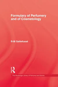 Formulary of Perfumery and Cosmetology_cover