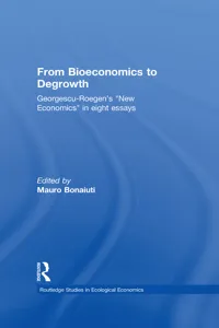 From Bioeconomics to Degrowth_cover