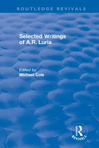 Selected Writings of A.R. Luria_cover