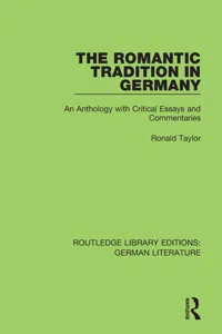 The Romantic Tradition in Germany_cover