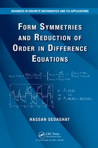 Form Symmetries and Reduction of Order in Difference Equations_cover