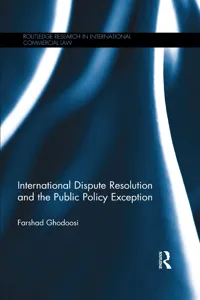 International Dispute Resolution and the Public Policy Exception_cover