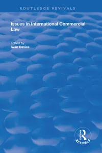 Issues in International Commercial Law_cover